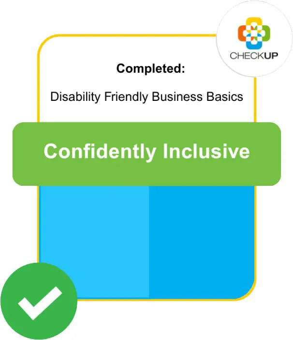 disability friendly business basics badge